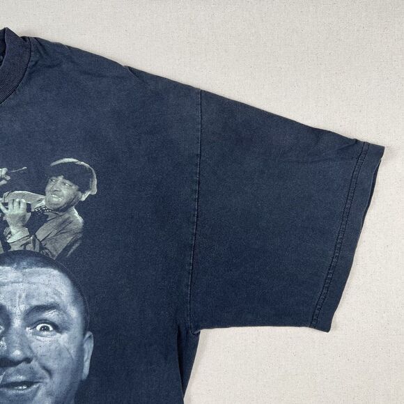 Vintage 90s The Three Stooges Shirt Men’s‎ XL Black Short Sleeve Tee - Picture 5 of 16